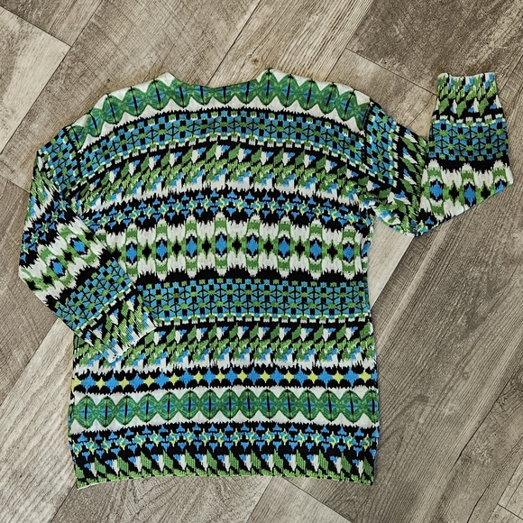 Joseph A Lightweight Cardigan Colorful Button Down Medium - Picture 3 of 8